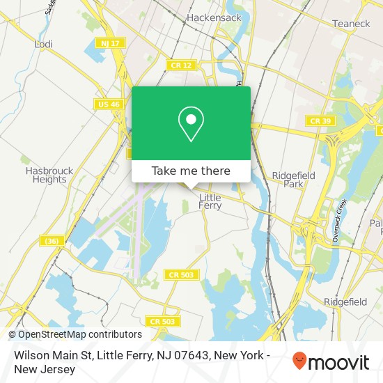 Mapa de Wilson Main St, Little Ferry, NJ 07643