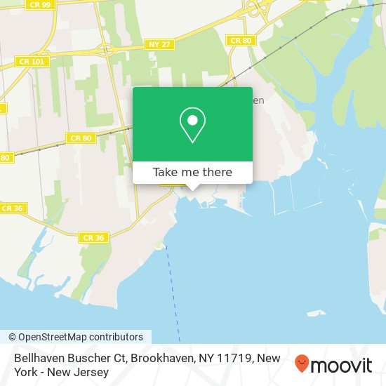 Mapa de Bellhaven Buscher Ct, Brookhaven, NY 11719