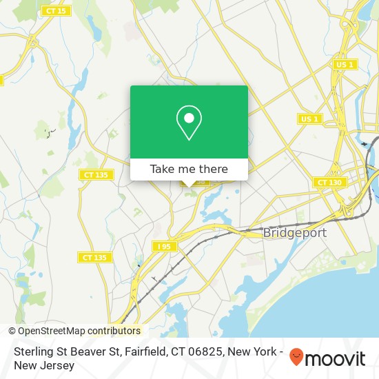 Mapa de Sterling St Beaver St, Fairfield, CT 06825