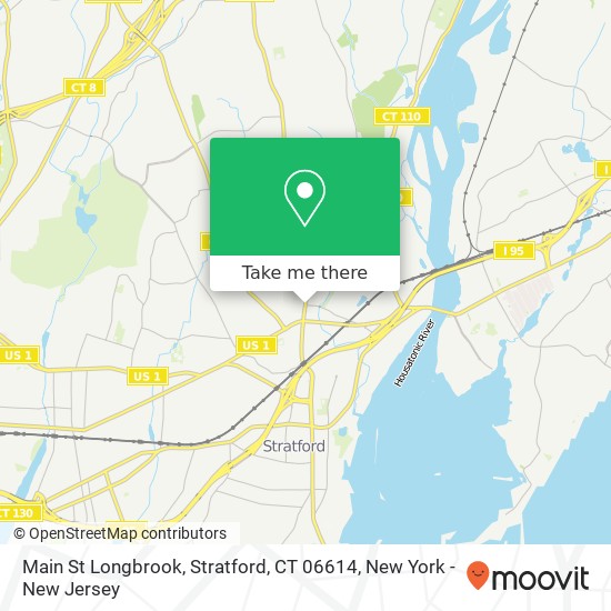 Mapa de Main St Longbrook, Stratford, CT 06614