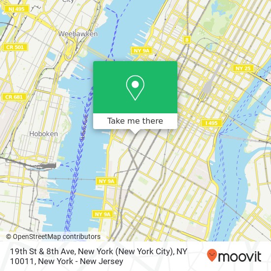 19th St & 8th Ave, New York (New York City), NY 10011 map