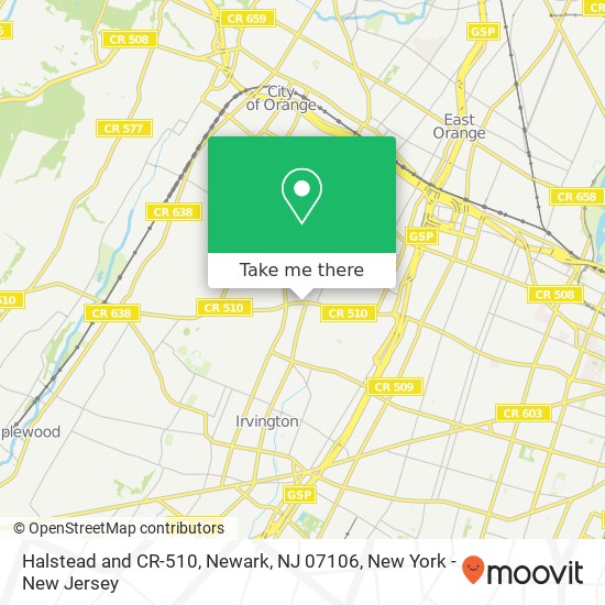 Mapa de Halstead and CR-510, Newark, NJ 07106