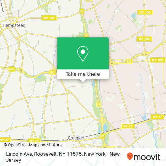 Lincoln Ave, Roosevelt, NY 11575 map