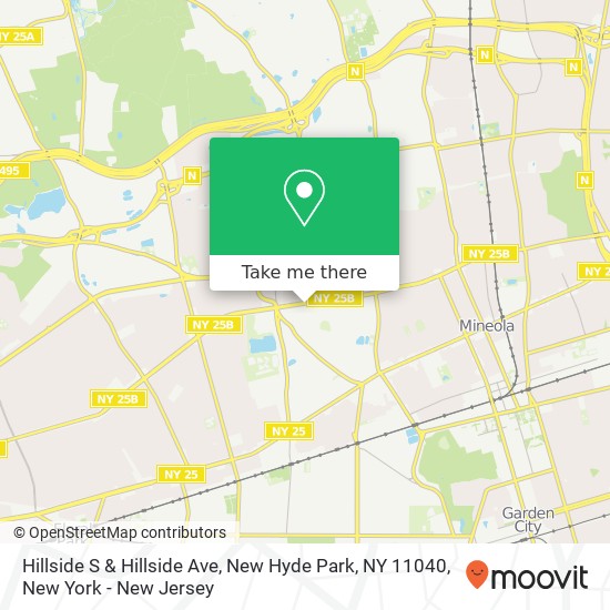 Hillside S & Hillside Ave, New Hyde Park, NY 11040 map