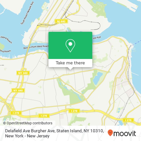 Mapa de Delafield Ave Burgher Ave, Staten Island, NY 10310