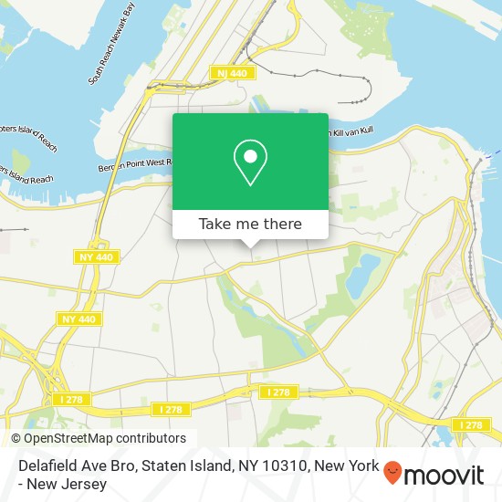Mapa de Delafield Ave Bro, Staten Island, NY 10310