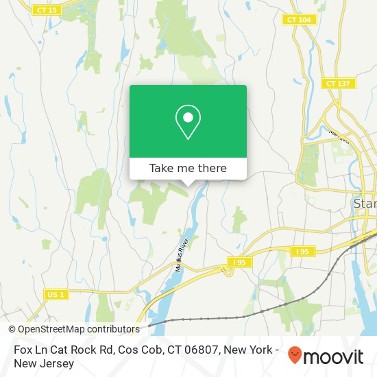 Mapa de Fox Ln Cat Rock Rd, Cos Cob, CT 06807