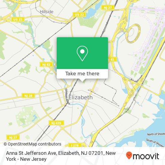 Anna St Jefferson Ave, Elizabeth, NJ 07201 map