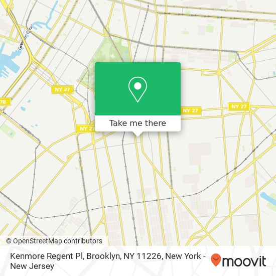 Mapa de Kenmore Regent Pl, Brooklyn, NY 11226