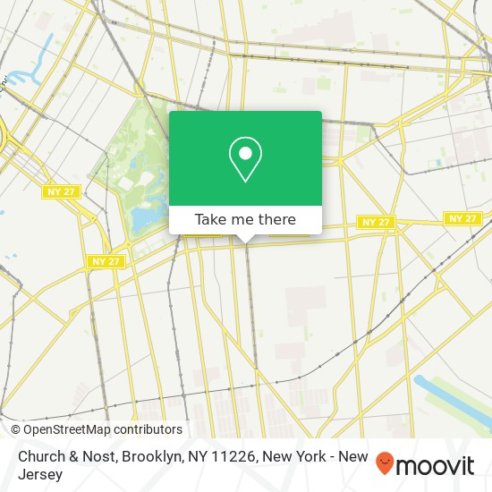 Mapa de Church & Nost, Brooklyn, NY 11226