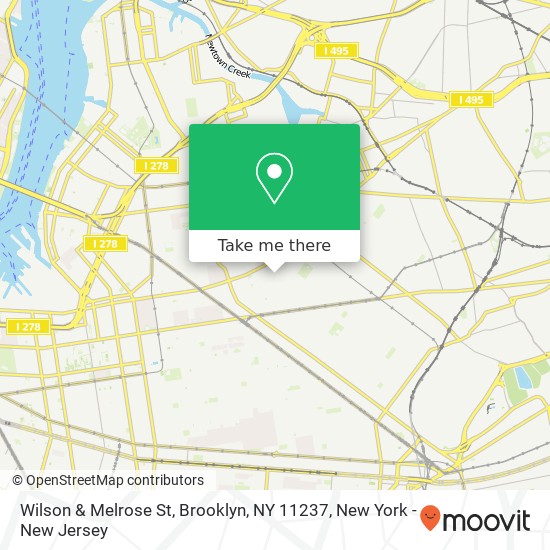 Mapa de Wilson & Melrose St, Brooklyn, NY 11237