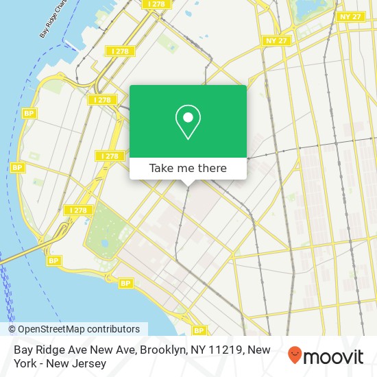 Mapa de Bay Ridge Ave New Ave, Brooklyn, NY 11219