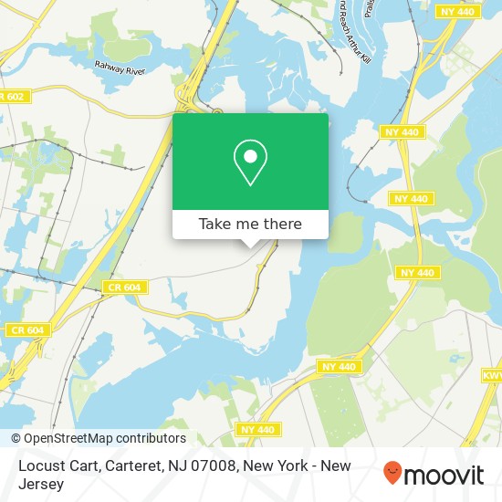 Mapa de Locust Cart, Carteret, NJ 07008
