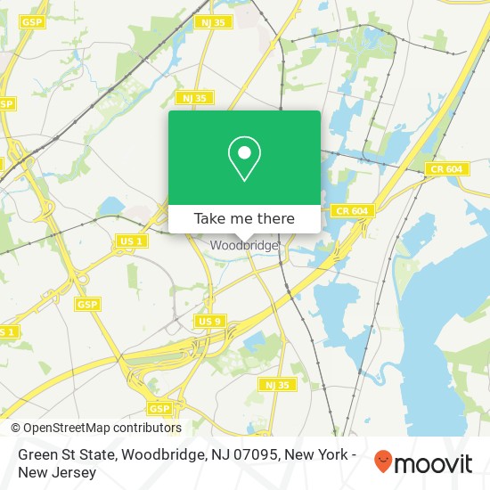 Mapa de Green St State, Woodbridge, NJ 07095