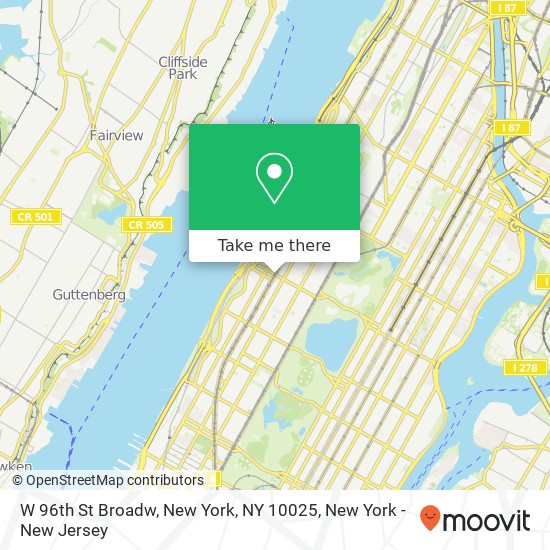 Mapa de W 96th St Broadw, New York, NY 10025
