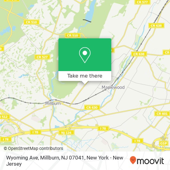 Wyoming Ave, Millburn, NJ 07041 map