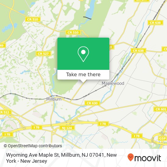 Wyoming Ave Maple St, Millburn, NJ 07041 map