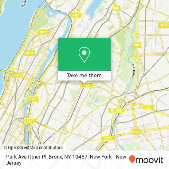 Mapa de Park Ave Ittner Pl, Bronx, NY 10457