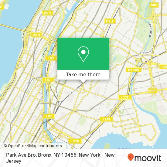 Mapa de Park Ave Bro, Bronx, NY 10456