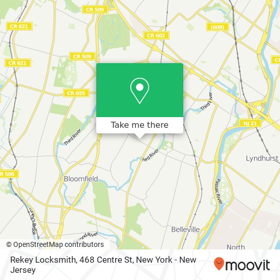 Mapa de Rekey Locksmith, 468 Centre St