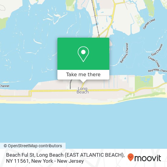 Mapa de Beach Ful St, Long Beach (EAST ATLANTIC BEACH), NY 11561