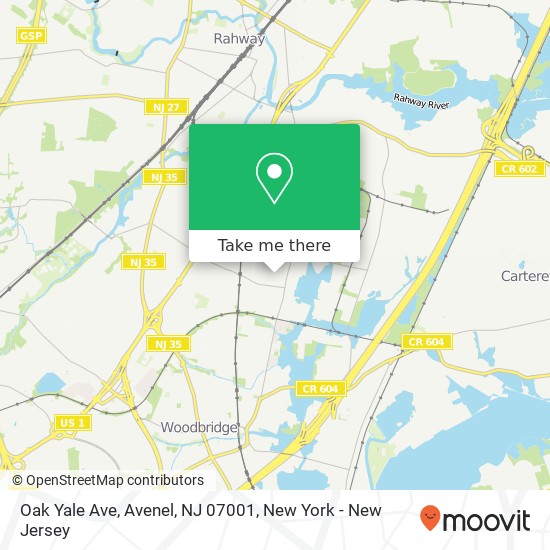 Oak Yale Ave, Avenel, NJ 07001 map