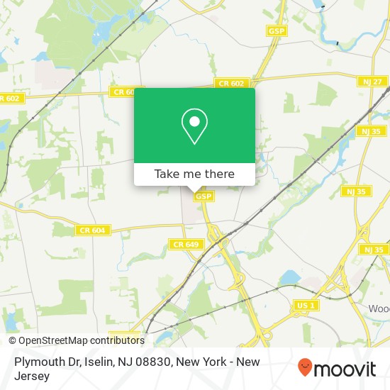 Mapa de Plymouth Dr, Iselin, NJ 08830