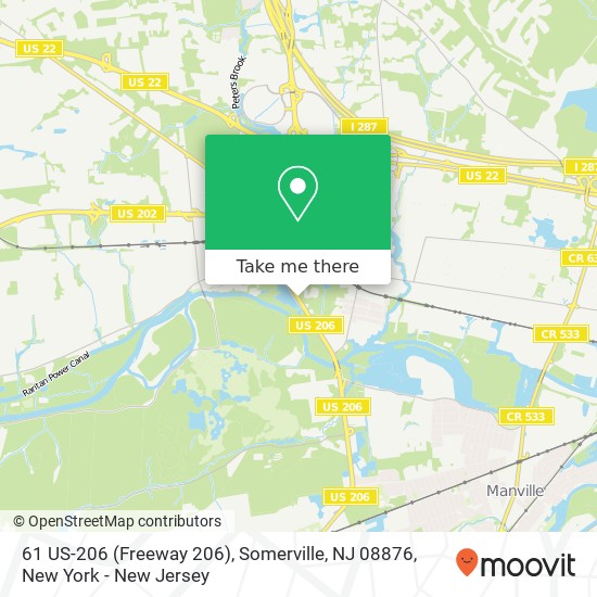 61 US-206 (Freeway 206), Somerville, NJ 08876 map