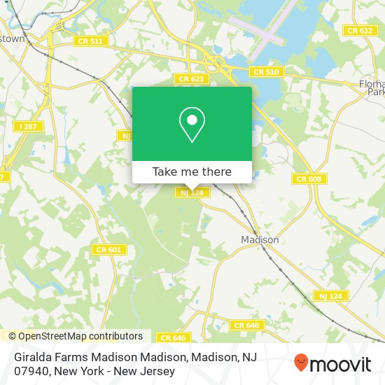 Mapa de Giralda Farms Madison Madison, Madison, NJ 07940