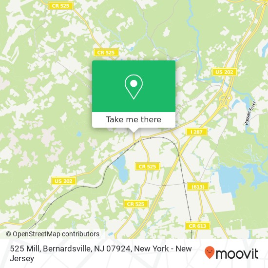 Mapa de 525 Mill, Bernardsville, NJ 07924