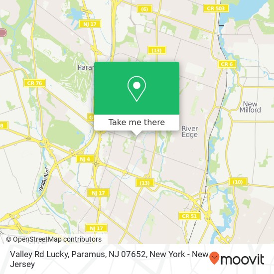 Valley Rd Lucky, Paramus, NJ 07652 map