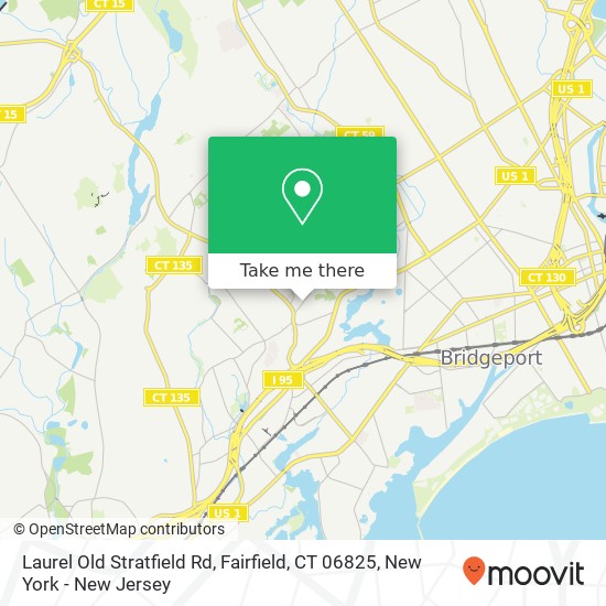 Mapa de Laurel Old Stratfield Rd, Fairfield, CT 06825