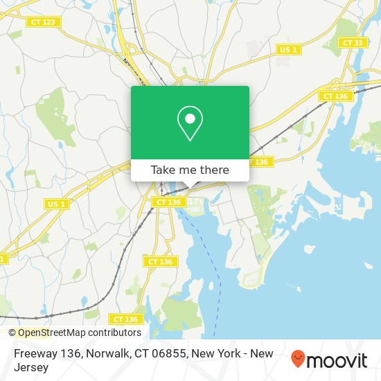 Freeway 136, Norwalk, CT 06855 map