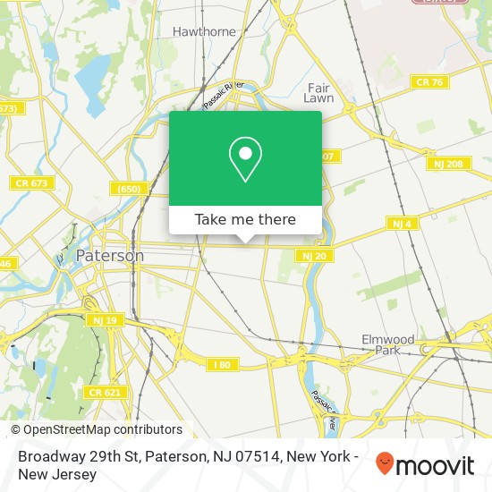 Broadway 29th St, Paterson, NJ 07514 map
