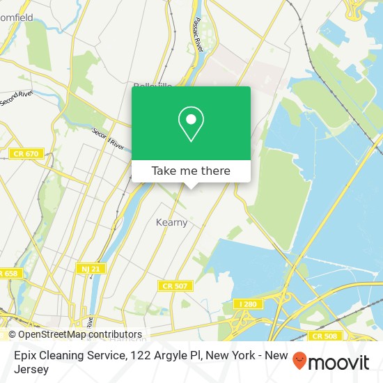 Mapa de Epix Cleaning Service, 122 Argyle Pl