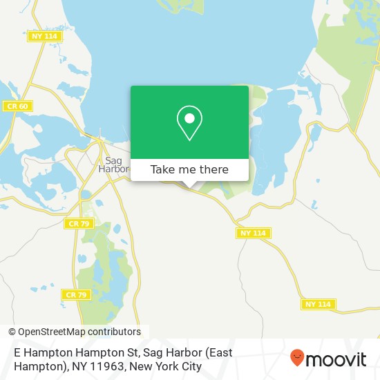 Mapa de E Hampton Hampton St, Sag Harbor (East Hampton), NY 11963