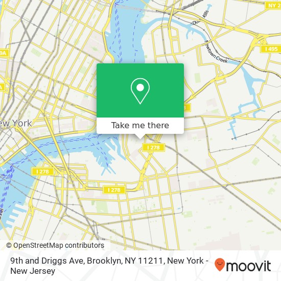 9th and Driggs Ave, Brooklyn, NY 11211 map