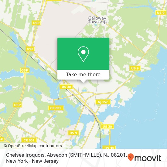 Chelsea Iroquois, Absecon (SMITHVILLE), NJ 08201 map