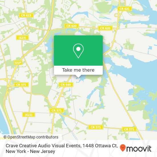 Crave Creative Audio Visual Events, 1448 Ottawa Ct map