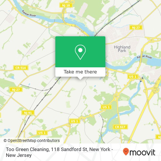 Mapa de Too Green Cleaning, 118 Sandford St