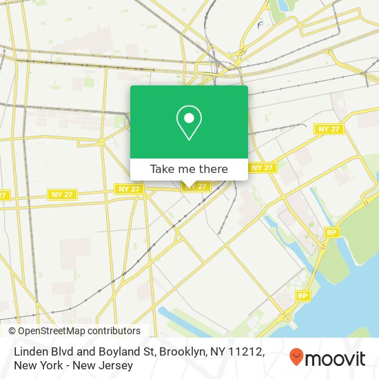 Mapa de Linden Blvd and Boyland St, Brooklyn, NY 11212