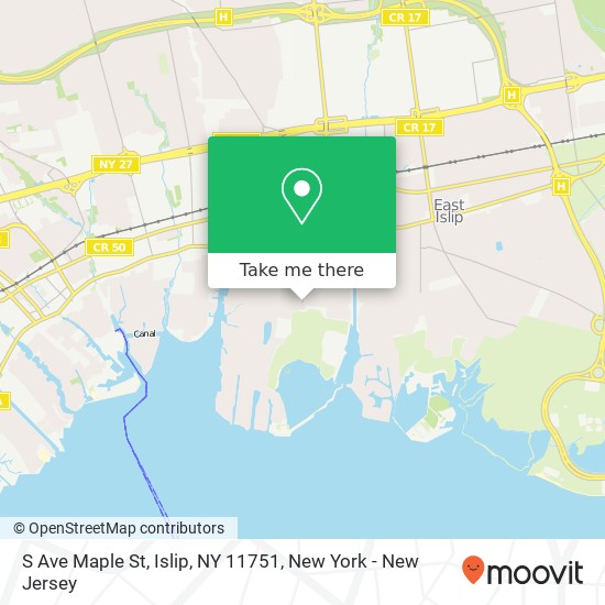 Mapa de S Ave Maple St, Islip, NY 11751