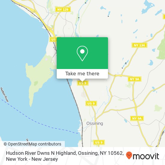 Hudson River Dwns N Highland, Ossining, NY 10562 map