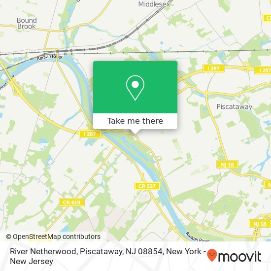 Mapa de River Netherwood, Piscataway, NJ 08854