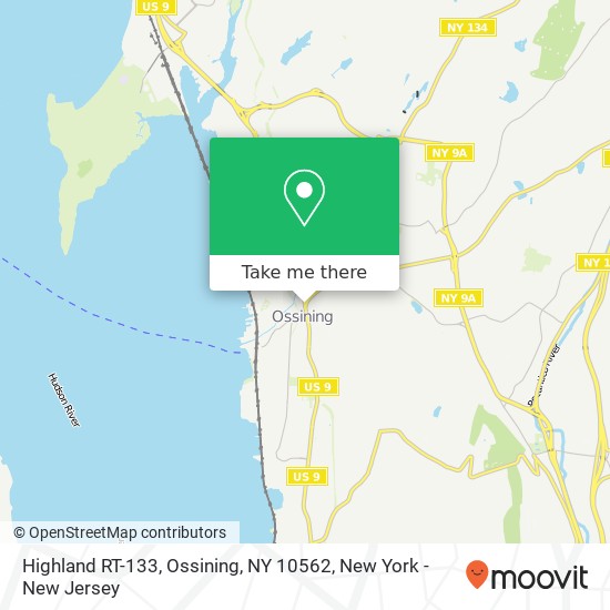 Mapa de Highland RT-133, Ossining, NY 10562