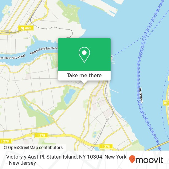 Mapa de Victory y Aust Pl, Staten Island, NY 10304