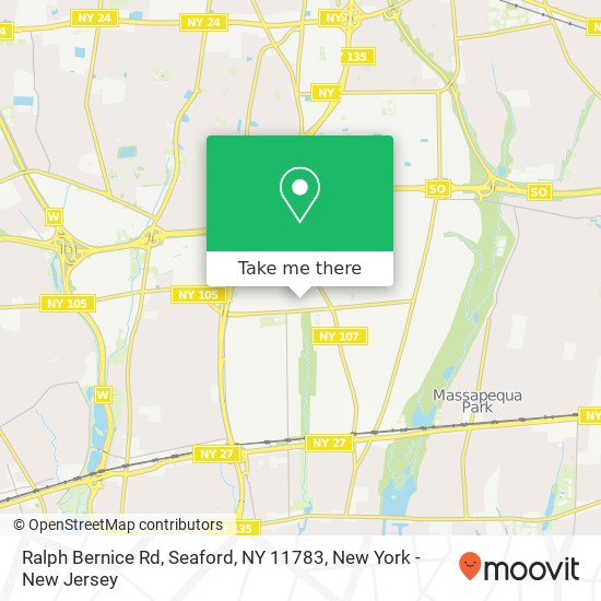 Mapa de Ralph Bernice Rd, Seaford, NY 11783