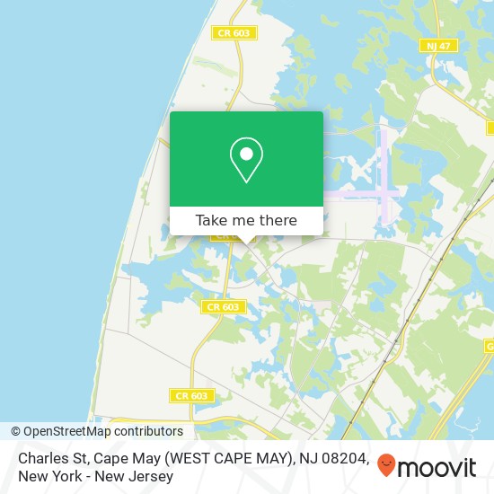 Mapa de Charles St, Cape May (WEST CAPE MAY), NJ 08204