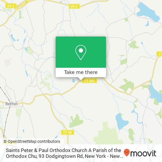 Mapa de Saints Peter & Paul Orthodox Church A Parish of the Orthodox Chu, 93 Dodgingtown Rd