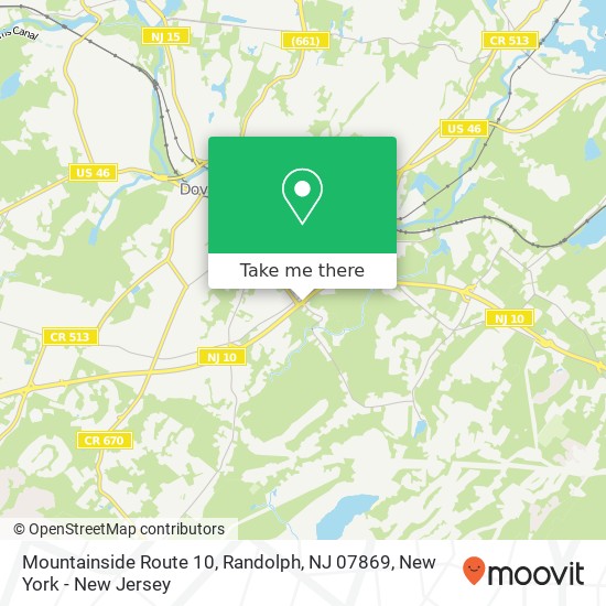 Mapa de Mountainside Route 10, Randolph, NJ 07869